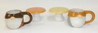 Mini Gnome Cups Mugs On Retro Style Mushroom Toadstool Bases Kitchen Decor