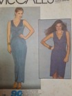 Dress Gown Ruched Sleeveless 10 Mccalls 6859 Sewing Pattern Uc Vtg Fast V Neck