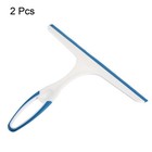 2pcs Shower Squeegee Glass Wiper With Hanging Hole 210mm Blue Bathroom Supply  