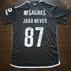 Joao Neves Signed Sl Benfica Adidas Black Jersey Autographed Beckett Coa Size L