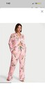 Nwt Victoria   s Secret Satin Pajama Set Angel Pink  Botanical Sz S Small