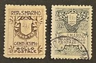 Travelstamps  San Marino Stamps Scott  78-79b Coat Of Arms Used