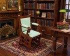Signed Ferd Sobol 1 12 Artisan Dollhouse Miniature Library Armchair   Handcrafte