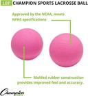 Champion Sports Official Size Rubber Lacrosse Ball  Pink  12-pack 