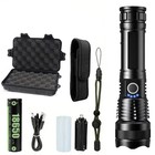 Rechargeable Led Flashlight Xhp50 Zoomable Tactical Hiking Light