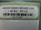 Ancient Greek Bronze Coin  400 Bc-300 Ad  Authenticated  