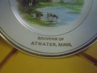 Vintage Souvenir Plate Atwater  Minn  Minnesota