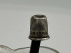 One  1  Antique Sterling Silver Thimble Size 8 Pattern Marked Inside No Holes