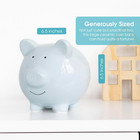 Large Ceramic Piggy Bank  Kids Money And Coin Bank  Light Blue  