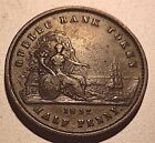 Canada 1852 Quebec Bank Canada Un Sou half Penny  Token Lt Scratch Ppdusa