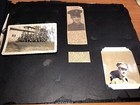 Vintage Ephemera Photo Album W  Pictures news Clips Military Men Letters