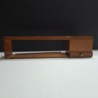 Vintage Mid Century Danish Modern Minimalist Teak Wood Desk Organizer Mcm