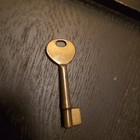 Vtg Fossil Copper Key 1954 - Replacement Purse Zipper Pull Charm Fob Pendant