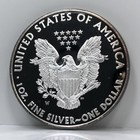 2008-w Proof American Silver Eagle 1oz Coin Ultra Deep Cameo 999 Fine U s Dollar