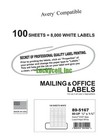 32000 80up Address Labels Laser Ink Jet 1 75x0 5 80 Labels Per Sheet 400 Sheets