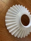 Petticoat Milk Glass Shade Antique White Opal Glass Ruffled Oil Lamp Victorian