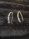 Vintage 925 Sterling Silver Israel Graduated Rose Flower Earrings Signed Pz