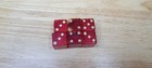 Vintage Lot Of 6 Red Bakelite  Crisloid  Dice Translucent