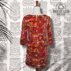 Vtg Aloha Hawaiian Originals Medium Dress Textured Ctn Tiki Hawaii Mai Tai Mod