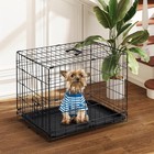 Dumos Home Basics Single double Door Dog Crate Pet Cage With Removable Tray