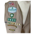 Girl Scout Vest With Patches   Pins Suffolk County New York Troop 1631