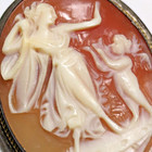 Antique Italian 800 Silver Carved Shell Cameo Convertible Pendant Brooch Venus