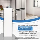 Refrigerator Led Light Assembly Compatible With Whirlpool Wrqa59cnkz White 