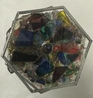 Signed Goldsmith 1998 Fused Stained Glass Kaleidoscope Kaleidoscope