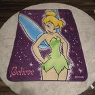 Vintage Y2k Disney Tinker Bell Believe Throw Blanket 47x60 Girls Bedding Decor