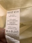 West Elm 2 Pillow Shams King 100  Cotton  Ruched Off White Ribbon Stripe A