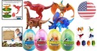 Educational Hatching Dino Eggs - 4 Pack Surprise Eggs For Dino Fans Ages 3 