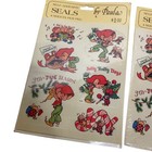 2 Packages Vintage Self Adhesive Christmas Elf Seals Stickers By Paula Nos