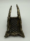 Vintage Brass Mail Organizer  Filigree Letter Holder Art Nouveau  Ornate Floral