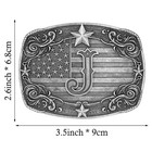 Western Belt Buckle Men Initial Letter Abcdjrm To Z Silver Cowboy Belt Buckle   