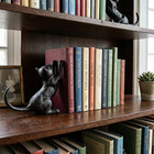 Black Cast Iron Playful Cat Figurine Heavy-duty Antique Style Decor   Bookend