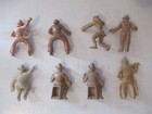 Marx Roy Rogers Lot Of 8 Figures Ranch Chuck Wagon