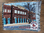 Vintage Boston Red Sox Fenway Park Tapestry Throw Blanket 61 x46  Fringed Usa