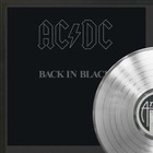 Ac dc Framed Black Wood Legends Of Music Platinum Lp Record Display 