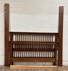 Vintage Queen Size Stickley Mission Arts And Crafts Style Oak Bed