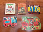 Huge Lot Of Vintage Childrens Books   Puzzles About Choo Choo Trains - A5