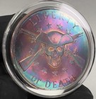      Rainbow      Toned Copper Round  Liberty Or Death 999 Fine Copper 1 Avdp Oz
