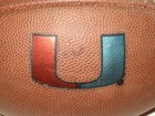 2018 Pinstripe Bowl Game Used Miami Hurricanes Adidas Dime Football 12 27 18 Uw