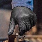 Gp Craft Black Nitrile Gloves Diamond Grip 8mil Disposable Latex Free 1000 case