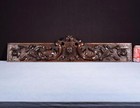 37  Wide Antique French Solid Oak Wood Highly Carved Crest decorative Panel