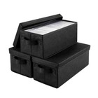3 Pack Cd Storage Box With Handle     Media Disk Organizer For Cd   Dvd  k