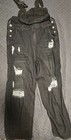 Unisex Ripped Design Suspender Jeans  Fashionable And