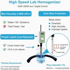 High Speed Lab Homogenizer 2000-20000rpm Digital Disperser Emulsifier 1200ml 