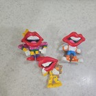 Vintage Applause Tang General Foods Lot Of 3 Big Lips Mouths Figures Kids Toys