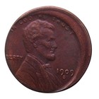 1909 Lincoln Wheat Cent Die Chip Error Penny Cent Commemorative Coins 