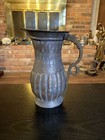 Antique Vintage Hand Hammered Middle Eastern Tinned Copper Water Pitcher  Egypt